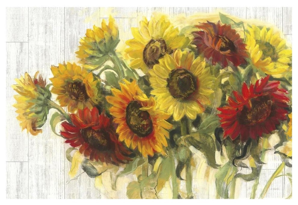 "Gathering Sun Crop on Wood" Digital Paper Print by Carol Rowen, 32"x22"