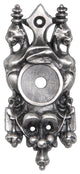 Griffin Back Plates, Antique-Style Pewter