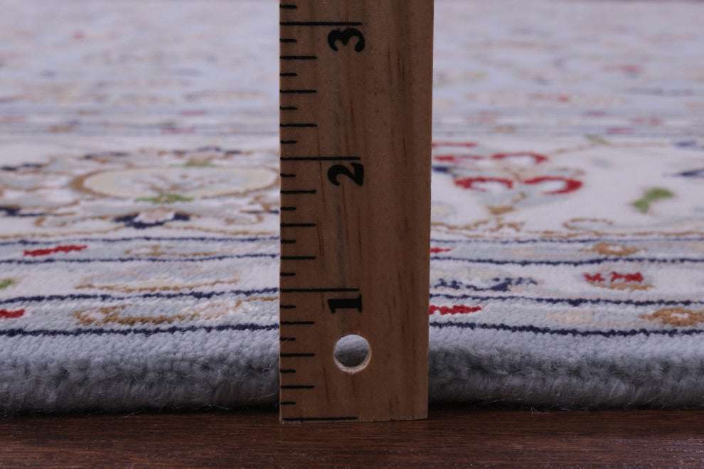 8' 2" X 10' 2" Wool & Silk Hand Knotted Persian Nain Rug - Q14712