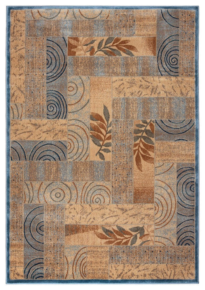 Rizzy Home Bellevue BV3203 Blue Abstract Area Rug, 2''3"x7''7" Runner