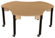 Mobile Synergy Union 44"x48" Laminate Group Table, Adjustable Legs, 20"-31"