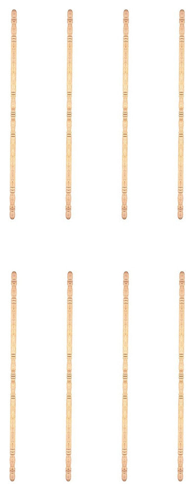 Light Hardwood Edge & Corner Guards Unfinished 1 Inch Diameter Pack of 8