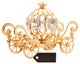24K Gold Plated Crystal Studded Mini Cinderella Pumpkin Coach Ornament