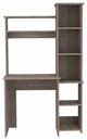 Nashville Writing Desk with 6 Open Shelves, Light Gray