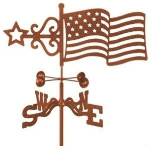 Flag Weathervane With Garden Mount