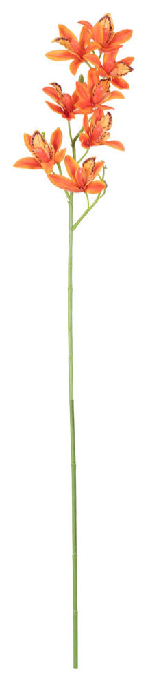 Vickerman 32" Orchid Stem, 6 per Pack, Orange