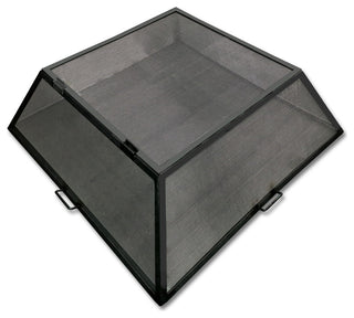 Master Flame Fire Pit Screen With Hinged Access, Carbon Steel, 30"