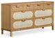Allegra 8 Drawer Dresser-Natural Cane