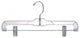 Clear Plastic Pant and Skirt Hanger With Clips, Set of 25
