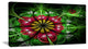 Dark Yellow and Green Flower, Oversized Abstract Canvas Art Print, 60x28