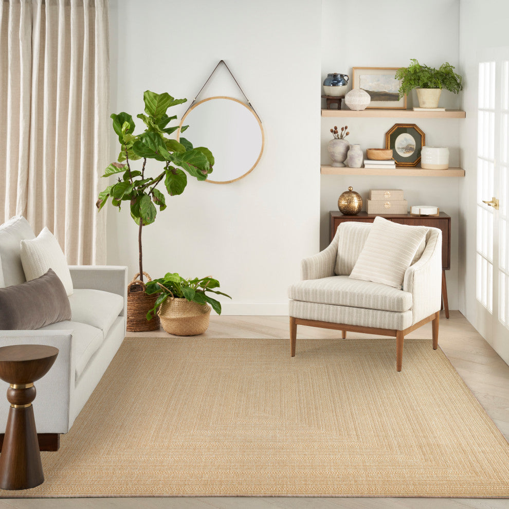 Nourison Tulum 8' x 10' Taupe Ivory Outdoor Rug