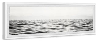 "B&W Sea" Framed Painting Print, 45x15