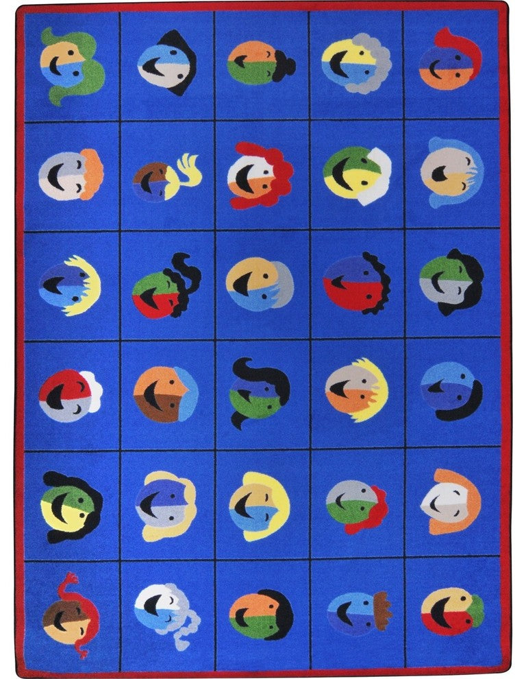 Kid Essentials Rug, Faces and Places, 7'8"x10'9"