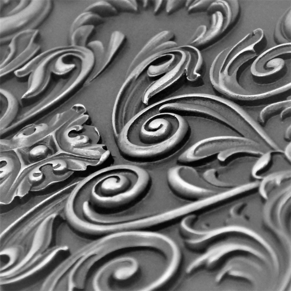Cypress Wrought Iron Matte Finish 16" x 24" Hand Made Metal Mural Tile