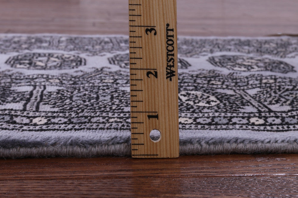 Runner Hand-Knotted Silky Bokhara Wool Rug 2' 2" X 6' 4" - Q13836