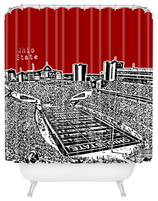 Deny Designs Bird Ave Ohio State Buckeyes Red Shower Curtain