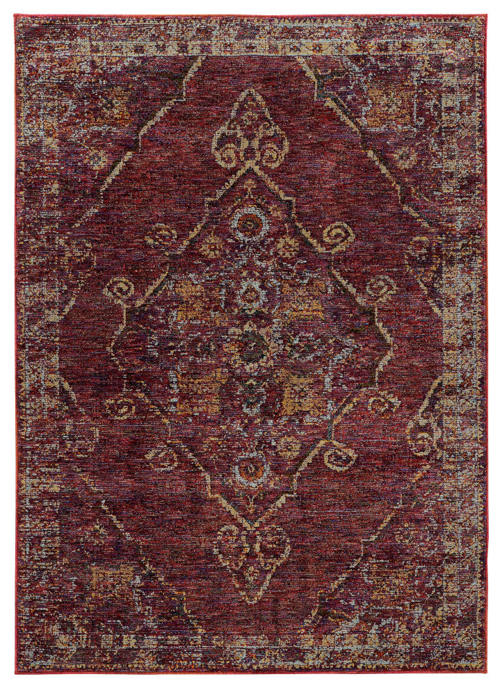 Oriental Weavers Andorra Red/ Gold Oriental Indoor Area Rug 7'10"X10'10"