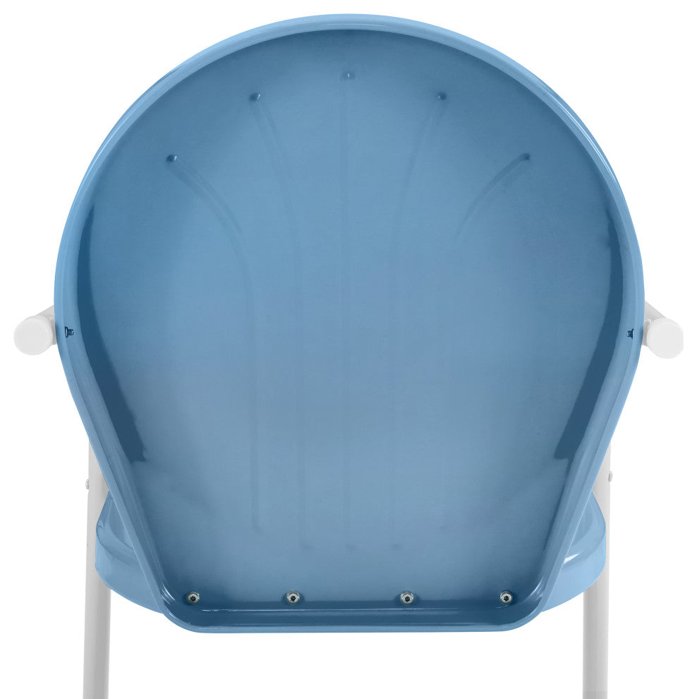 Griffith 3-Piece Outdoor Bistro Set, Sky Blue Gloss