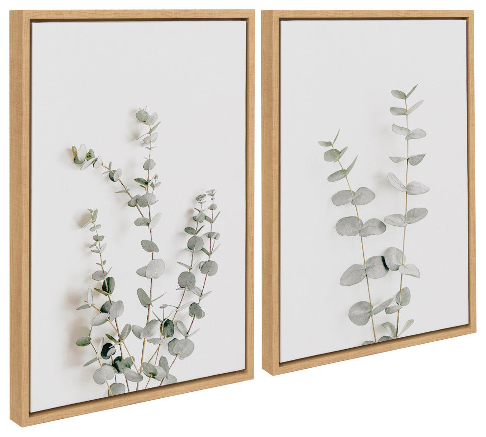 Sylvie Botanical Canvas by The Creative Bunch Studio, Natural 2 Piece 18x24