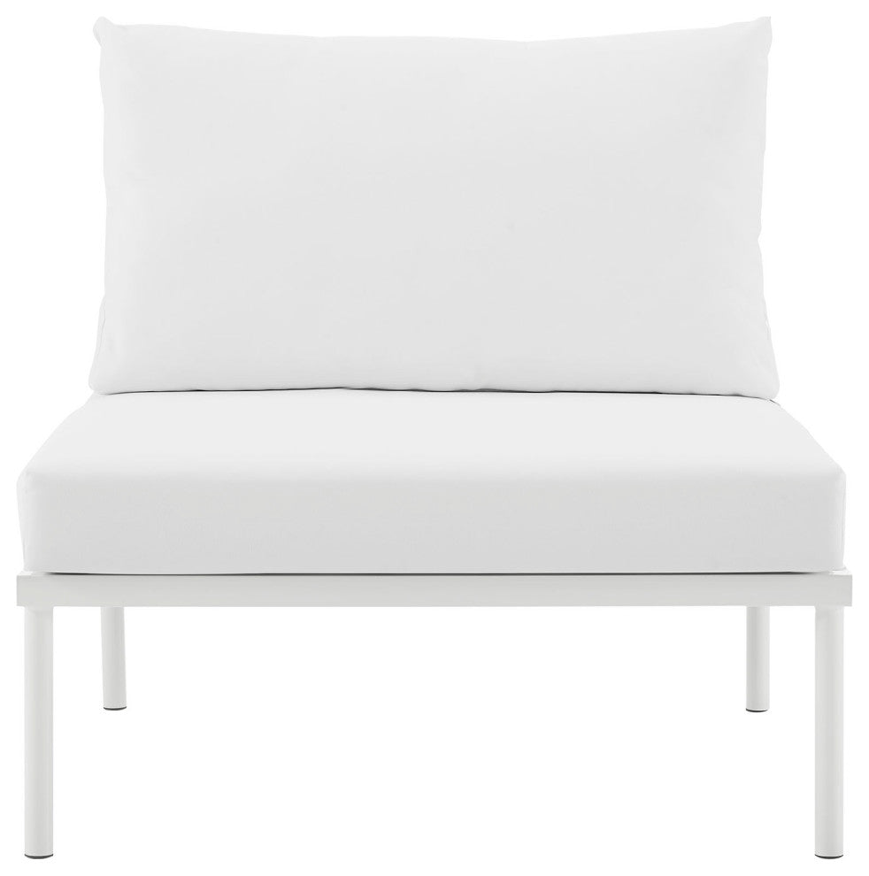 Harmony Armless Outdoor Patio Aluminum Chair