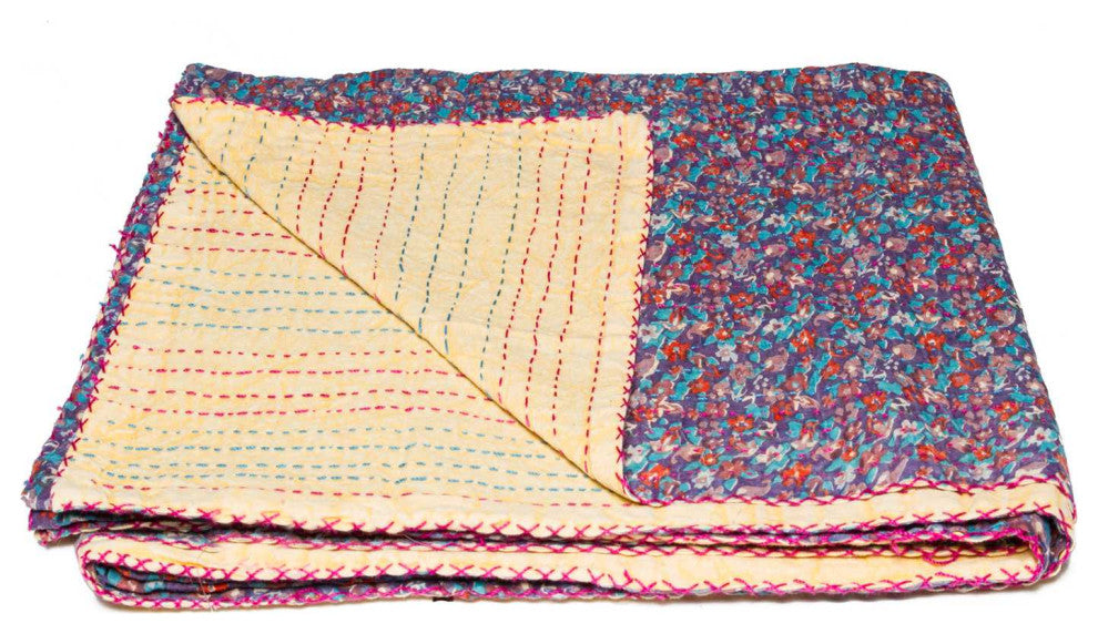 HomeRoots 50" x 70" Multi colored Eclectic Bohemian Traditional Throw Blankets