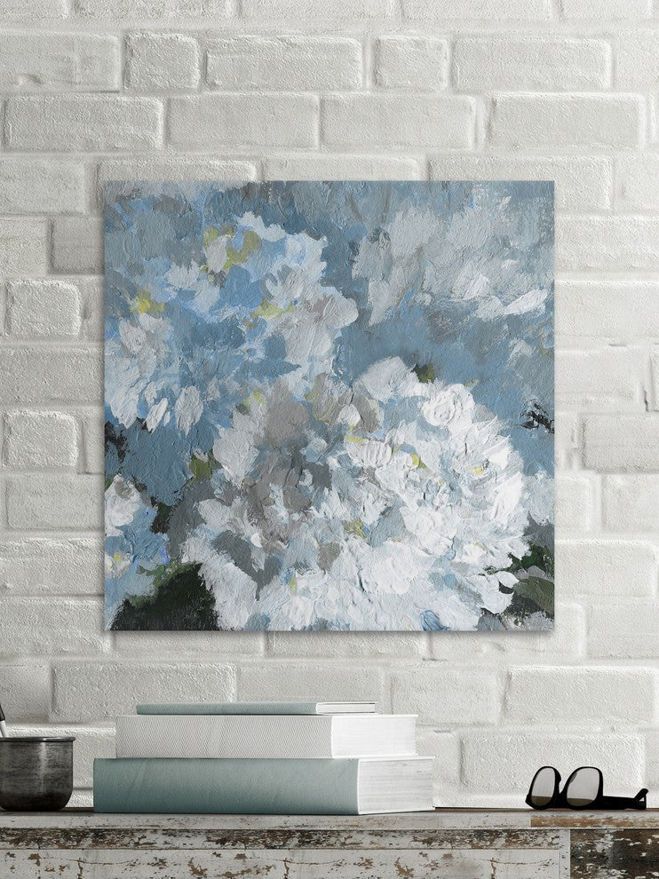 "Blue Zoom" Painting Print on Wrapped Canvas, 24"x24"