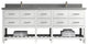 Parker 84 Double Sink Bath Vanity in White 2" Piatra Gray