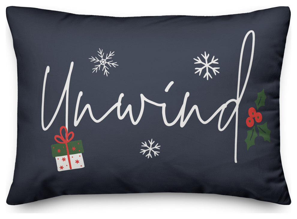 Navy Unwind 20x14 Spun Poly Pillow