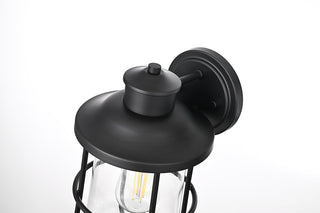 Home Living 7" Outdoor Wall Sconce, Black