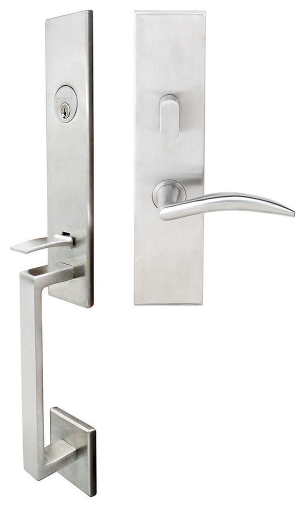 Air-Stream Lever, Mortise Entry Handleset, Right Hand, Satin Stainless Steel