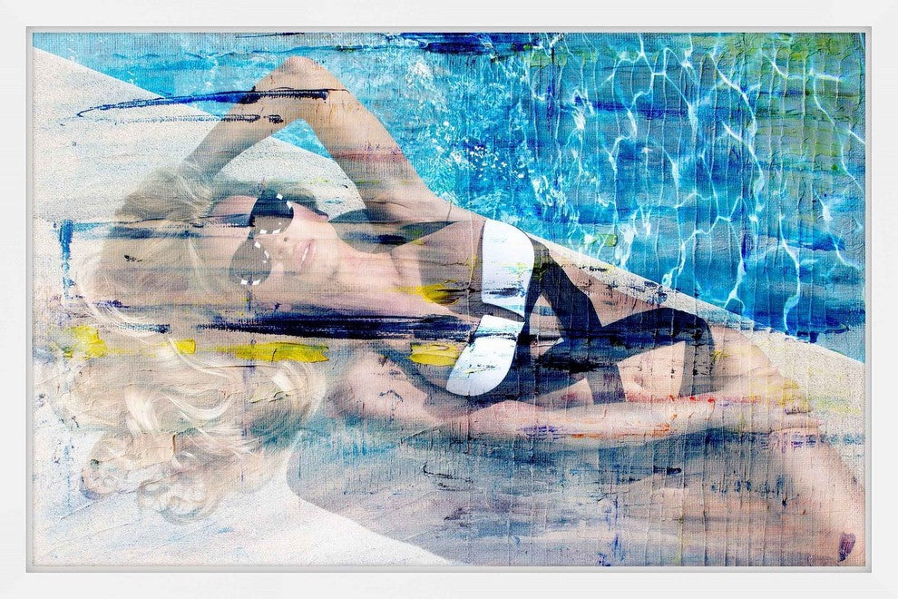 "Hot Blonde" Framed Painting Print, 45"x30"