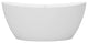 59inch Matte White Independent Double-headed Raised Solid Surface Soaking Tub