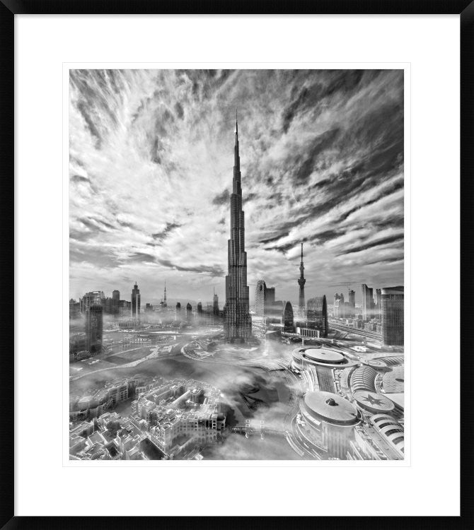 "Super Skyline" Framed Digital Print by Koji Tajima, 26x30"