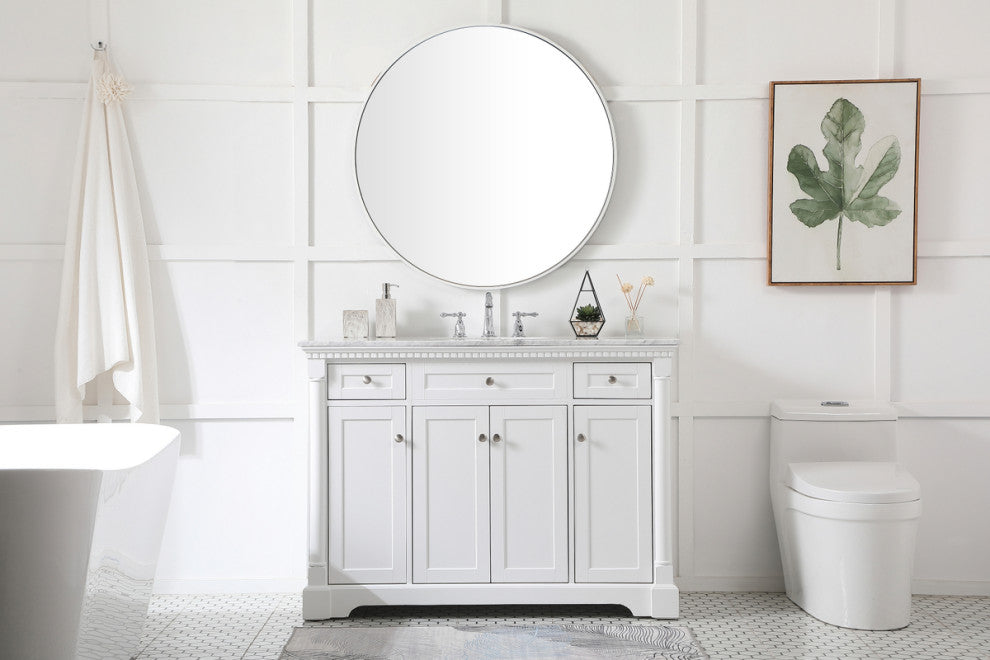 Home Living 48" Single Bathroom Vanity, White
