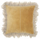 Wide Tasseled Marble Yellow Throw Pillow