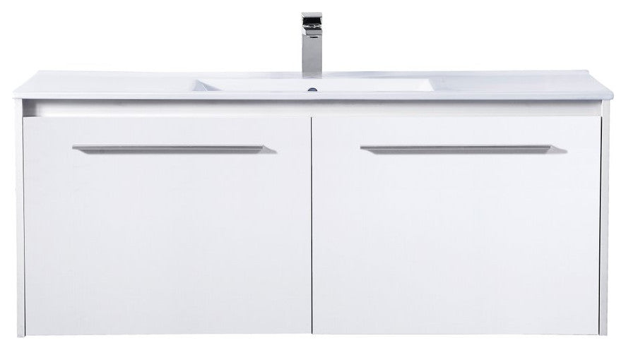 Elegant VF45048WH 48"Single Bathroom Floating Vanity, White