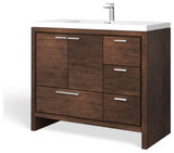 Cerrin Bath Vanity, Rosewood, 42", Single Sink, Freestanding