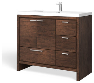 Cerrin Bath Vanity, Rosewood, 42", Single Sink, Freestanding