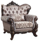 Lv00811 Chair With Pillow, Fabric and Antique Oak Finish Benbek