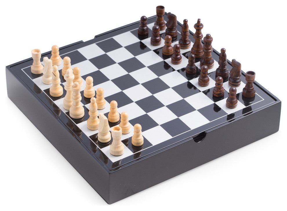 Lacquered Wood Multi Game Set