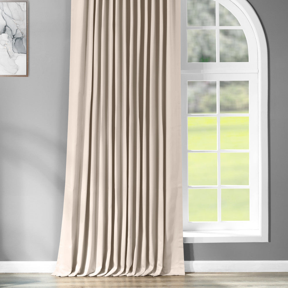 Eggnog Doublewide Room Darkening Curtain Single Panel, 100"x96"