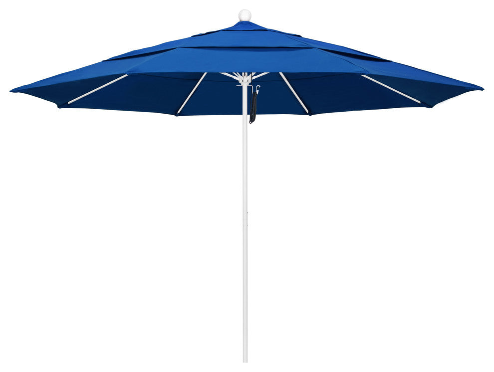 11' Fiberglass Umbrella White, Pacifica, Pacific Blue, 11'