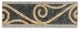 Marble Mosaic Border Insert Listello Tile Swirl Nero 4x12 Tumbled, 1 piece