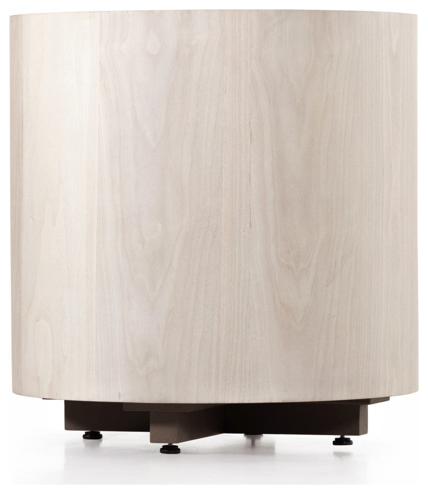 Hudson Round End Table-Ashen Walnut