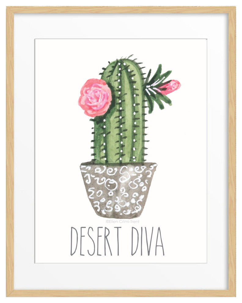 "Desert Diva" Succulent Print, 11"x14"