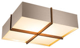 Veram Flushmount LED, Walnut, Brushed Rose Gold, 18, 2700k