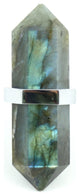 Dresser Pull--3" Blue Labradorite--Solid Brass with Custom Finish, Chrome