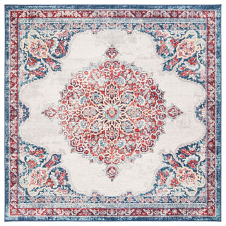 Safavieh Brentwood Bnt867A Rug, Ivory/Red, 6'7"x6'7" Round