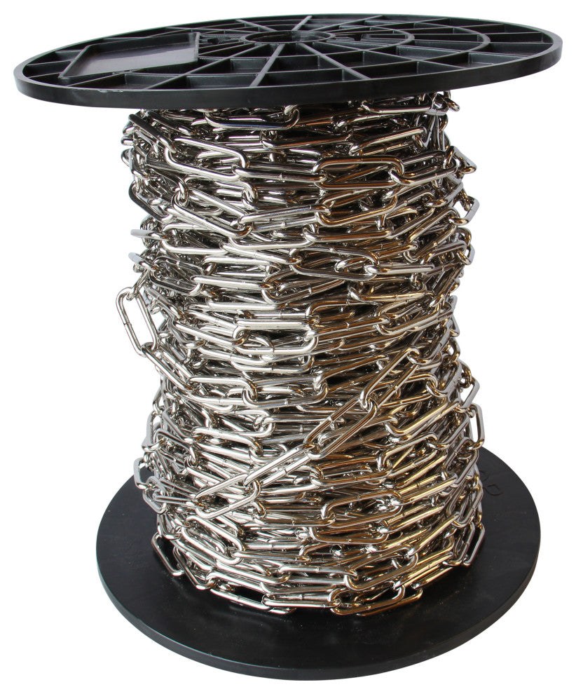 RCH Hardware Steel Standard Link Chandelier Chain, 72 Reel, Polished Nickel, W32