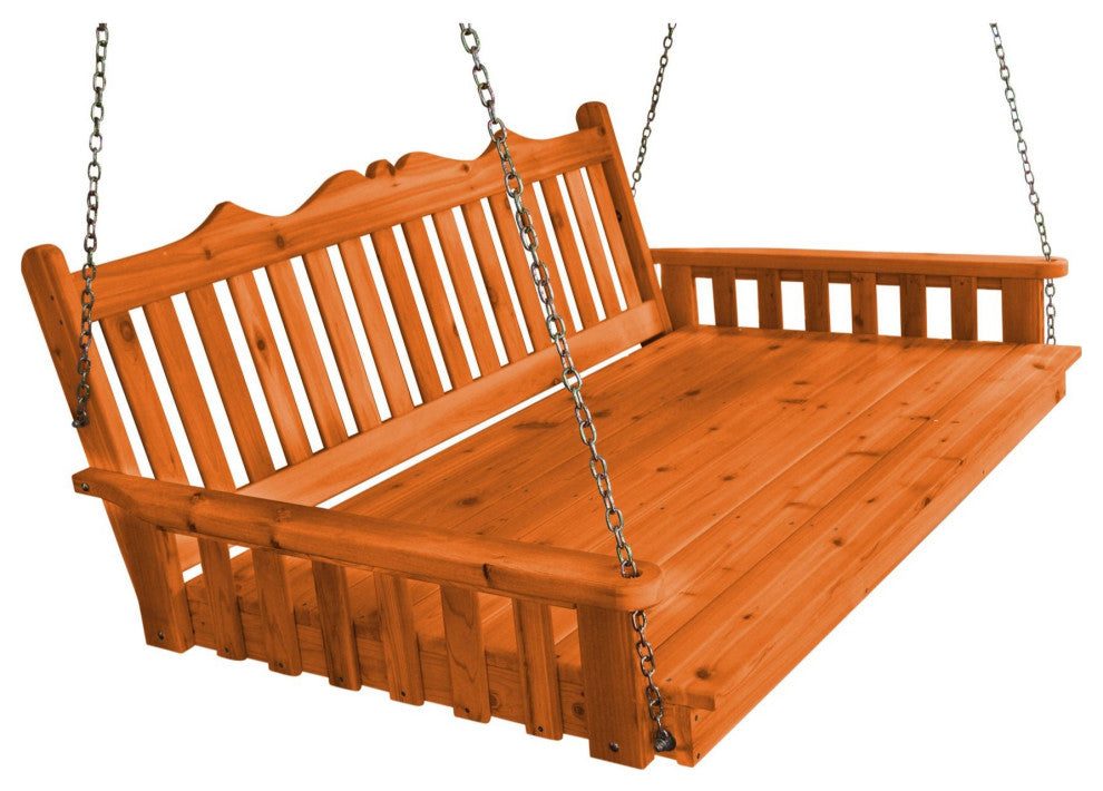 Pine Royal English Garden Swingbed, Redwood Stain, 75 Inch